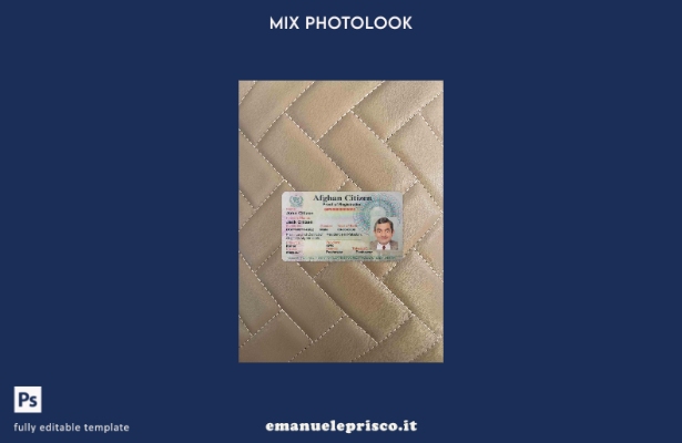 modello FRONTALE photolook della scheda di registrazione a prova di cittadino af
